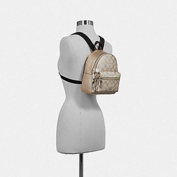 Women's Authentic Coach Backpack Purse Bags Gold Coach Mini